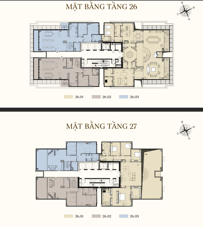 Mặt bằng tầng 26 -27 chung cư the nelson 29 láng hạ